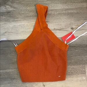 Guess Vibrant Orange Crop Top